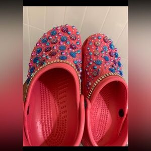 Pink Jeweled Embellished Classic Crocs